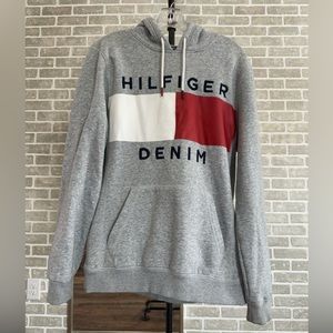 Tommy Hilfiger Grey Logo Pullover Hoodie